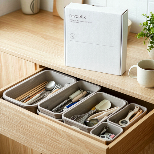 Drawer Organizer Trays, Set of 4