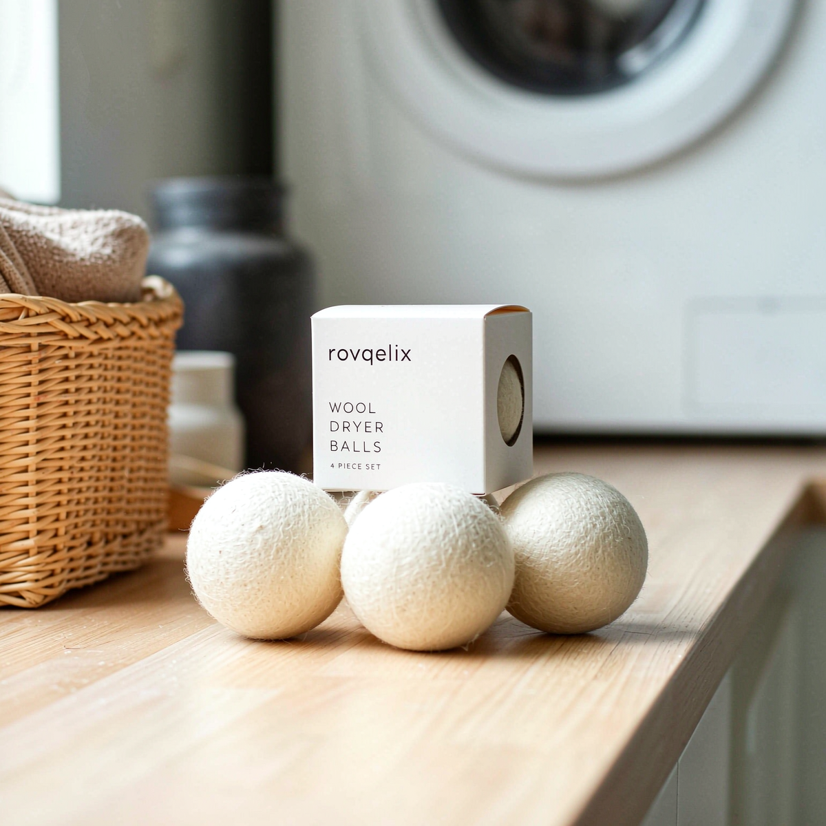 Wool Dryer Balls, Set of 4